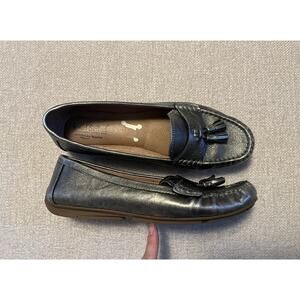 Josef Seibel Double Air Reaction Elina Silver Leather Loafer Flats Womens US 9